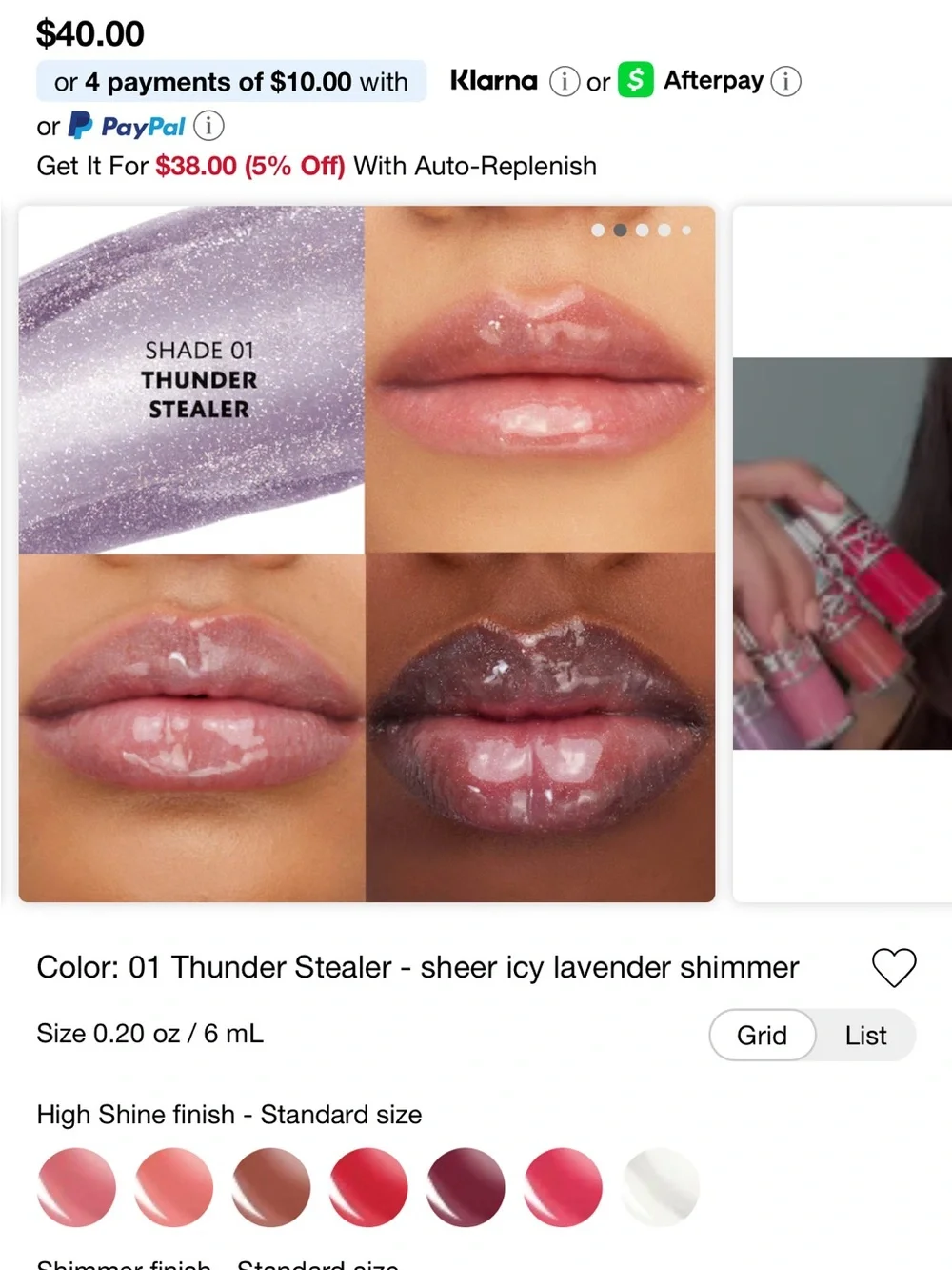 Yves Saint Laurent Sheer Lavender Shimmer Lip Gloss